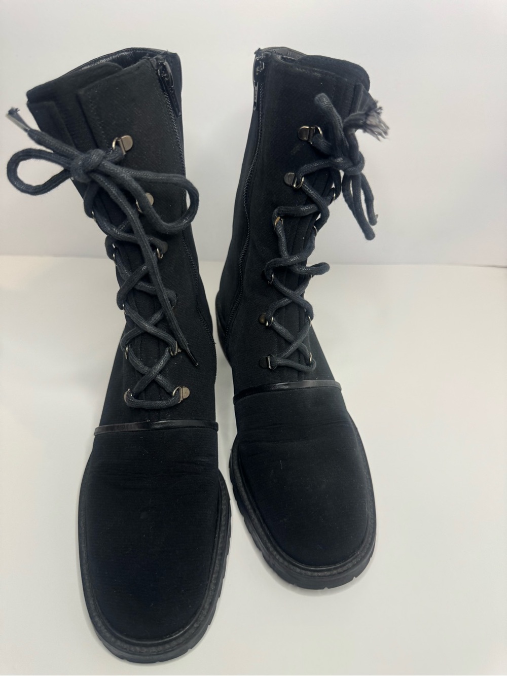 Stuart Weitzman Black Gore-Tex Side Zip Boots Womens Size 7B